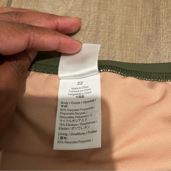 J. Crew Echo Ruched Bandeau One Piece Swimsuit in Green Size 22 - Picture 4 of 5